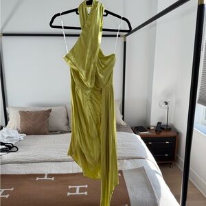 Elliatt Green Halter Cocktail Gown